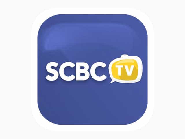 The logo of SCBC TV