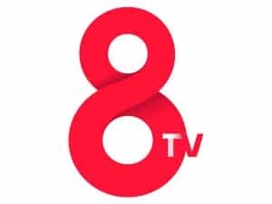 The logo of 8TV