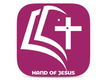 The logo of Hand of Jesus TV