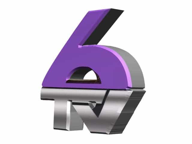 The logo of 6 TV