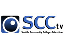 The logo of SCC TV